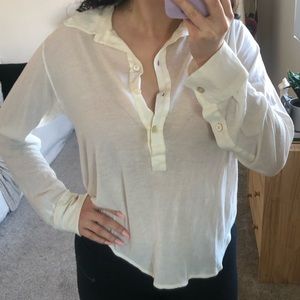 Giorgio Armani linen collared tee-shirt